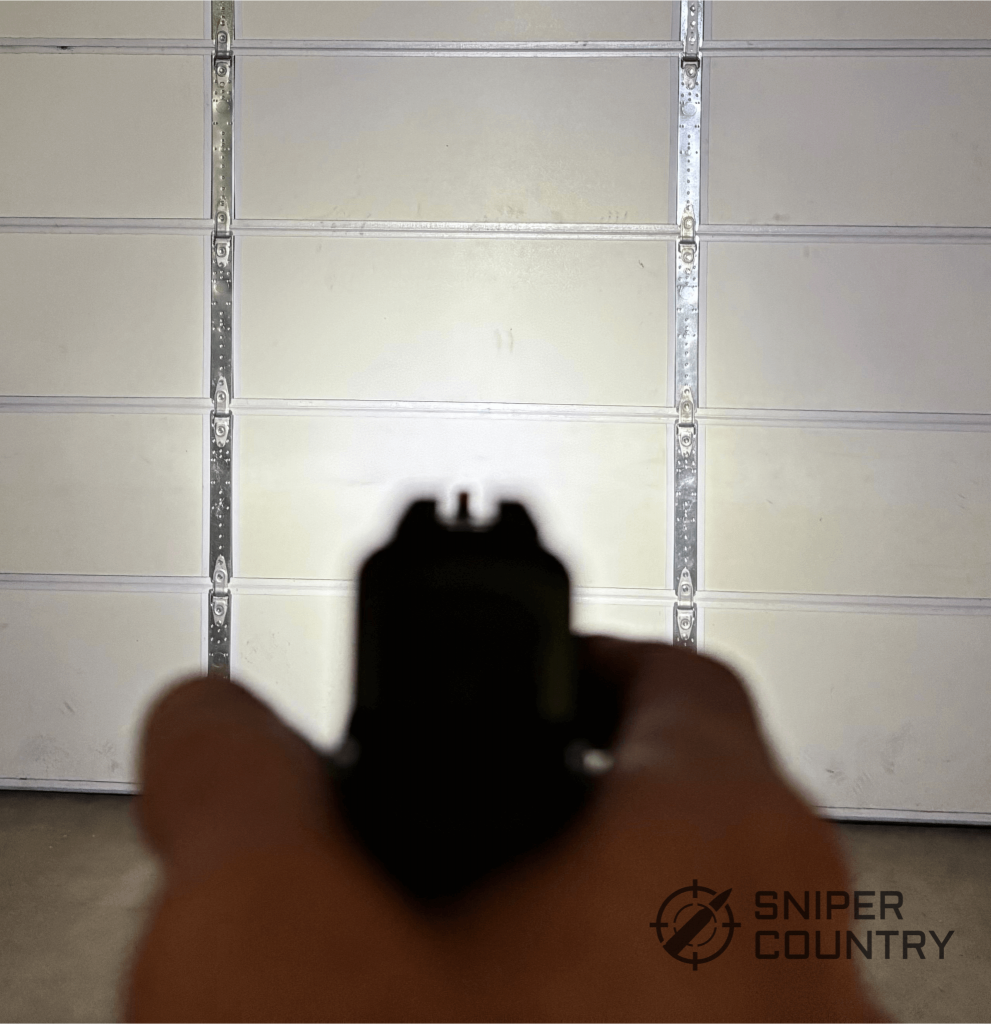 pistol sight with tactical light